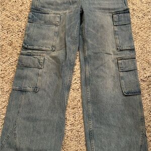Denim Forum 90s Millie Hi-Rise Cargo Jeans